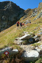 Je näher wir der Rinne kamen, desto mehr steilte auch der Bergsteig an und …