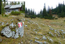 Unsere Route führte weiter über eine Wiesenfläche, vorbei an einer unterhalb des Hasenfußes liegenden urigen kleinen Jagdhütte (1560m), bevor...