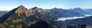 … genoss das tolle Panorama auf die Haller Mauern mit Großen Pyhrgas, Scheiblingstein und den erst kürzlich besuchten Hexenturm.  