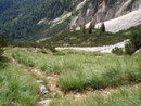 ... machte der Wandersteig eine Rechtskurve und schlängelte sich in vielen, kleinen Serpentinen den Berghang empor.