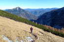 Hinter unseren Rücken tat sich ein beeindruckender Blick auf den Tamischbachturm (2035m) und den darunterliegenden Hieflauer Speichersee auf.