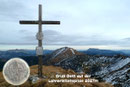 Genau um 13.51 Uhr stand ich beim Gipfelkreuz auf 2027m Seehöhe. Wunderschön konnte man meine gesamte Gratüberschreitung noch einmal überblicken.