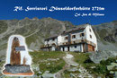 Schlussendlich erreichte ich die schon von weitem sichtbare Düsseldorferhütte (2721m), nach einem knappen 1 stündigen Aufstieg  über Blockwerk und Grasmatten. Buongiorno, heißt es so schön italienisch!