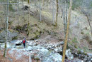 Wenige Minuten später mussten wir wieder über den Wildbach übersetzen.