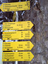 Gleich rechts neben dem Gehöft waren auch schon die ersten Wegweiser aufgestellt. Von hier aus konnte man sehr viele Ziele bewandern. Unser heutiges Ziel war der in 40 Min. erreichbare Hirschwaldstein (1095m).
