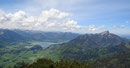 Eine wirklich traumhafte Kulisse! Der Wolfgangsee mit dem weltweit bekannten Schafberg. Auch dem Schafberg vorgelagerten Vormauerstein konnten wir auch ausmachen.