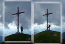 Der dritte Gipfelsieg war unser. Düstere Stimmung am Gipfel des Tauernkogels in einer Seehöhe von ca. 2247m.