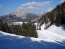 … schon erreichten wir die Schipiste des Frauenkars ein zweites Mal. Ein wunderbarer Blick auf den Stubwieswipfel krönte diese wunderbare Aussicht.