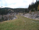 ... bevor wir unsere Bergwanderung auf dem Weg Nr. 820 fortsetzten ...die letzen Meter auf das Feuerkogelplateau auf der Skipiste marschierten und dabei ...