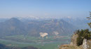 Bei einer Trinkpause bewunderten wir die uns eher unbekannte umliegende Bergwelt.