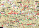 Tourenplan. Aufstieg entlang der aktuellen Tourenschiroute(blau gekennzeichnet). Auf Höhe des Sulzbodens treffen wir auf den Weg Nr. 404, der uns auf den Gipfel führte. Abstieg zuerst über Weg 404 u. E4 zur Grünburgerhütte, weiter über 480 u.16 retour.  