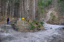 … und nach dieser Rechtsschleife waren wir auch schon fast wieder im Bergwald verschwunden.