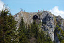 Mit einem Blick nach Osten war von hier drüben der ganze Bereich des Schobergipfels überschaubar. Es war einfach toll anzusehen wie die Hütte in den Fels integriert war.
