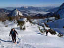 Gipfelaufschwung des Weißhorns. Im Hintergrund der Rauhkogel.