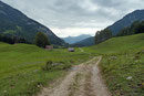 … folgte der Schotterstraße weiter über den grünen Almboden zur Unterbergeralm.