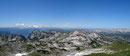 Panoramablick zum Redenden Stein (1900m, rechts), Reichenstein (1913m, mittig) und links hinten zum Backenstein (1772m).