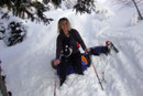 … landete zur Belustigung der anderen im weichen Pulverschnee. Juchee!!!