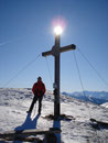 Beim Gipfelkreuz des Schneebergs in ca. 1920m Seehöhe angekommen.