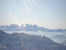 Ein Blick Richtung Dachsteingletscher, der hier auf diesem Gipfel auch sehr gut zu sehen war ...