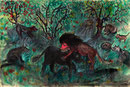 Le lion chasse