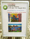 Aufsteller für die Ausstellung v. 27. Juli - 01. Augsut 2011