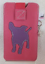 Leder: pink Motiv: Chihuahua (lila)