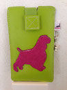Leder: lime Motiv Cocker Spaniel (Fell)