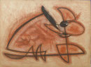 Abstraction, env. 1960 (craie-fusain, 65  x 50 cm.,coll. part. MR)