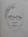 Autoportrait, 1999 (crayon, 21 x 15 cm, coll. part. MR)