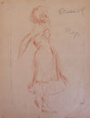 Etude jeune femme, env. 1948 (dessin, 21 x 30 cm, coll. part MR)