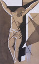 Jésus meurt sur la croix, env. 1946 (gouache, 13.5 x 25.5 cm, coll. part. MR)