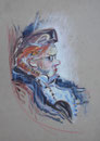 La dame au chapeau, env. 1948 (gouache, 40 x 30 cm, coll. part. MR)