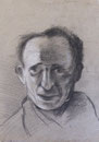 Portrait d'homme, env. 1948 (dessin, verso de Jésus est chargé de sa croix, 20 x 33 cm, coll. part. MR)