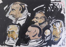 Têtes, env. 1949 (dessin, coll. part. MR)