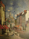 Blois, rue Denis Papin, 1958, (huile sur isorel, 54 x 71 cm, coll. part. GR).