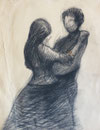 Jacques et Eliane dansant, 1983 (crayon, 32 x 25  cm, coll. part. EJB)