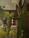 Blois, rue du grain d'or, 1958 (huile sur isorel, 49 X 64 cm, coll. part. GR).