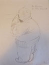 Le rhume du père Laurent, env. 1948 (dessin, 29 x 20 cm, coll. part. MR)