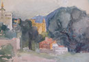 Paysage, env. 1980 (aquarelle, 35 x 25 cm, coll. part. GRZ)