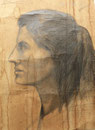 Profil Janie, 1956 (dessin, 39 x 27 cm, coll. part. JR)