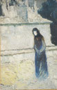 La dame noire, env. 1950, (huile, coll.part.)