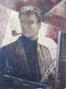 Autoportrait à la pipe, 1950 (huile sur isorel, 49 x 64 cm, coll. part. MR)