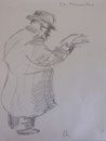Les nouvelles, env. 1948 (dessin, 29 x 20 cm, coll. part. FS)