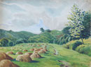 Meules de foin, 1949 (aquarelle, 38 x 29 cm, coll. part. MR)