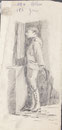 Soldat, env. 1948 (dessin, 10 x 20 cm, coll. part. MR)