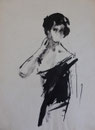 Etude femme, env. 1950 (dessin, 21 x 27 cm, coll. part. MR)