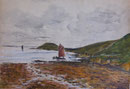 Marée basse, 1949 (aquarelle, 40 x 30 cm, recto de Attelage, coll. part. PLS)