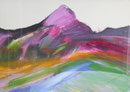 La route bleue des Cévennes 2, 2006 (huile et gouache, 74 x 51 cm, coll. part. MR)
