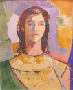 Janie façon Matisse, env. 1960  (gouache 65 x 50 cm, coll. part. JR)