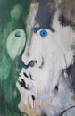 Regard bleu, env. 1990 (gouache sur carton, 89 x 59 cm, coll. part. MR)